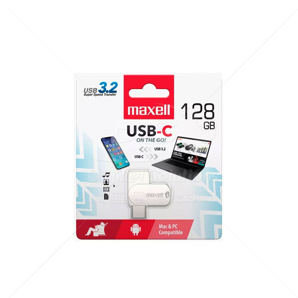 Memoria USB Maxell 128GB OTG USBC Y USB 3.2