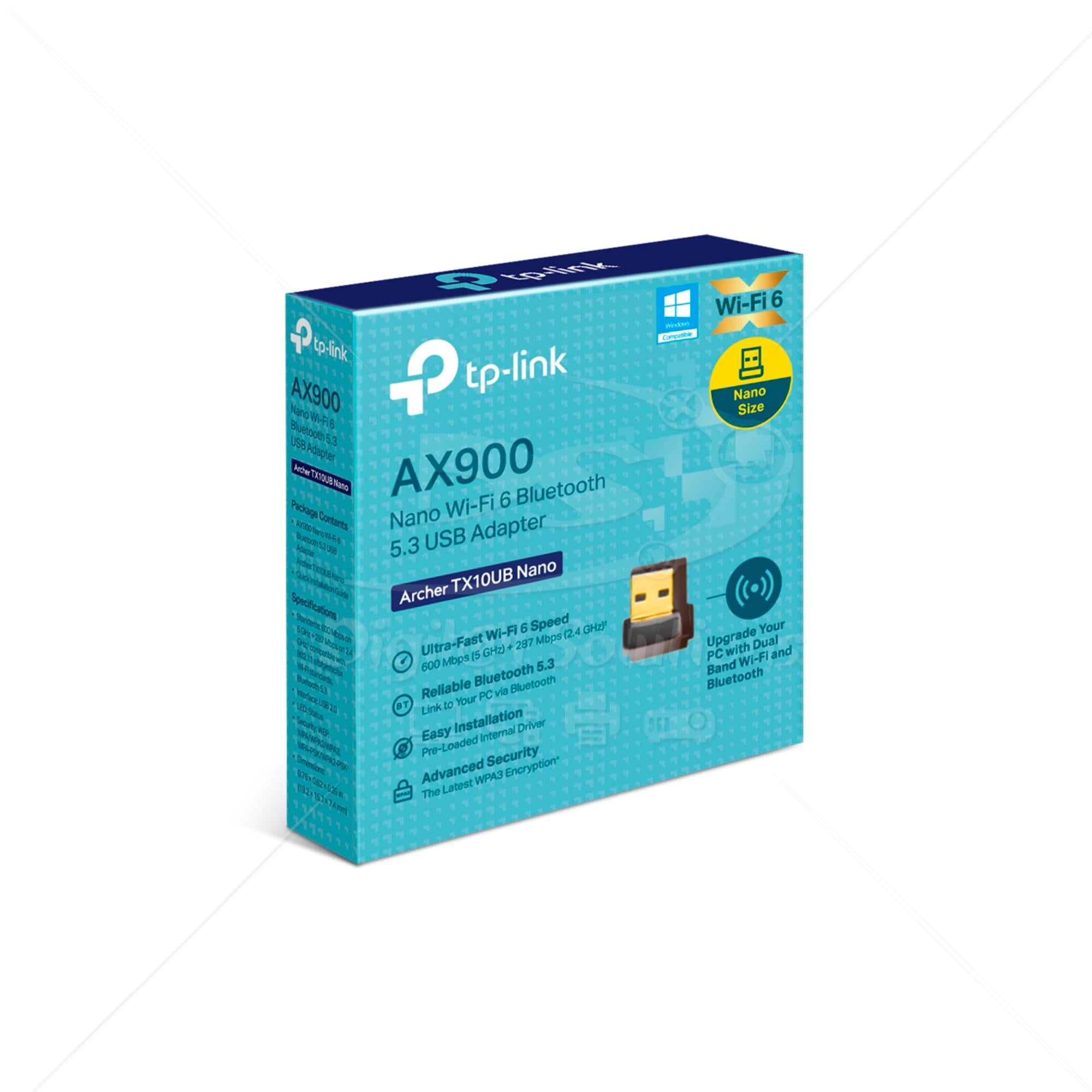 Adaptador WiFi USB Bluetooth TP-Link Archer TX10UB Nano AX900