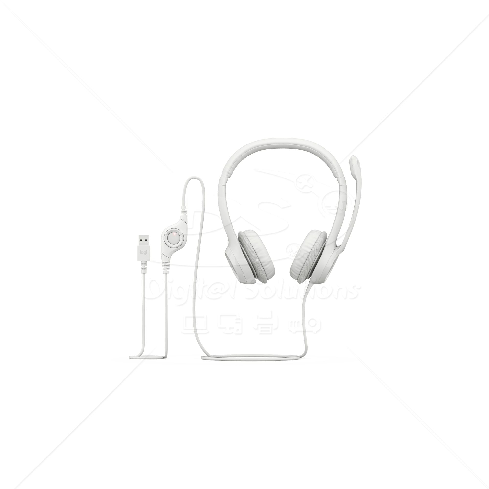 Audífonos con micrófono y cable H390 de Logitech tipo A