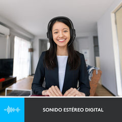 Audífonos con micrófono y cable H390 de Logitech tipo A