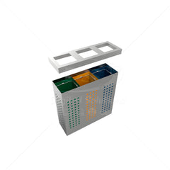 Basurero Triple Metalico MC P-35497-01