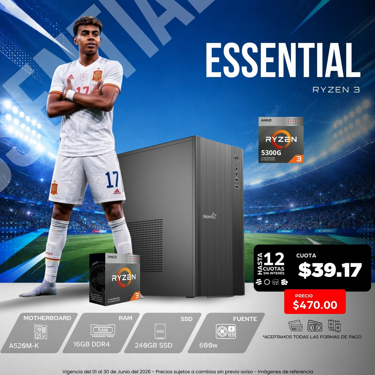 CPU Essential AMD Ryzen 3 5ta