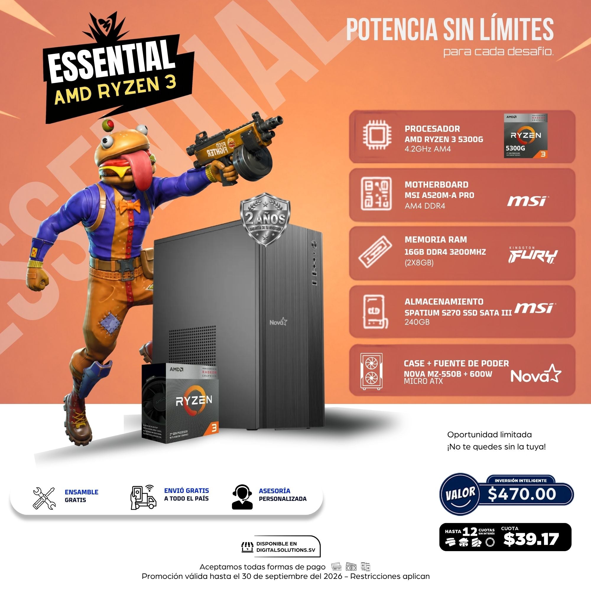 CPU Essential AMD Ryzen 3 5ta