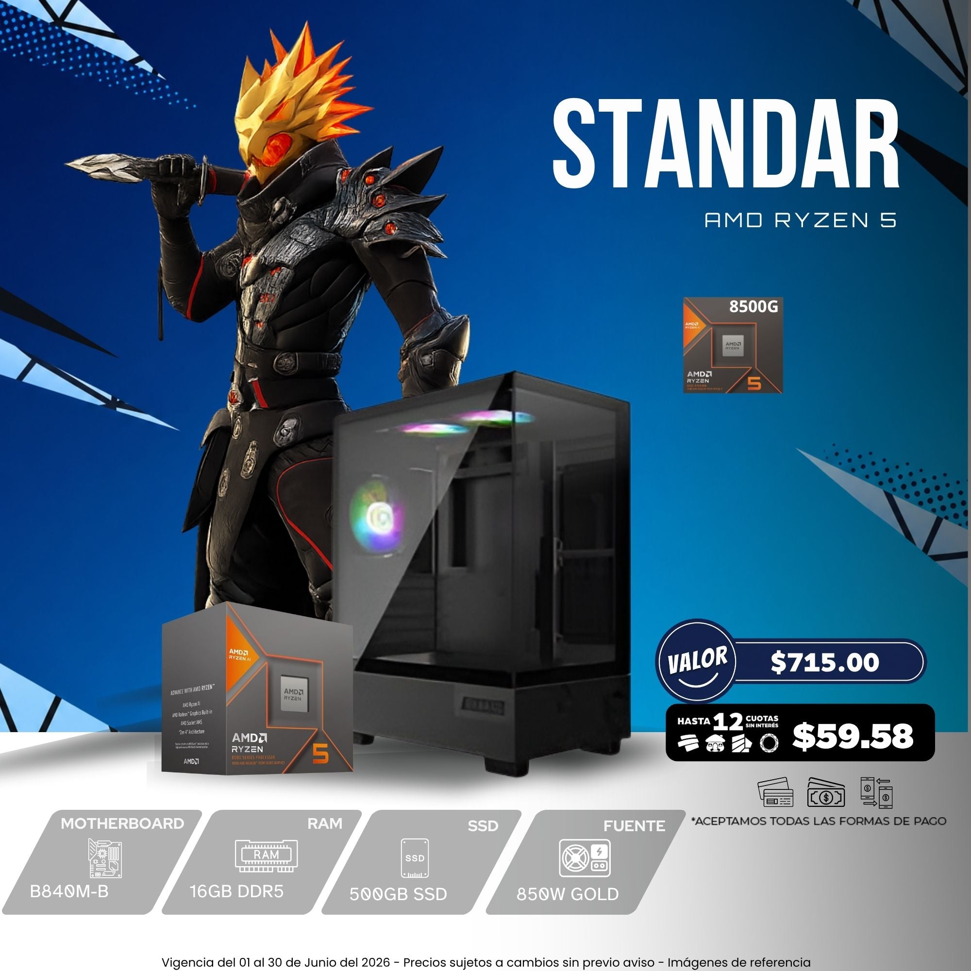 CPU Estándar AMD Ryzen 5 8va