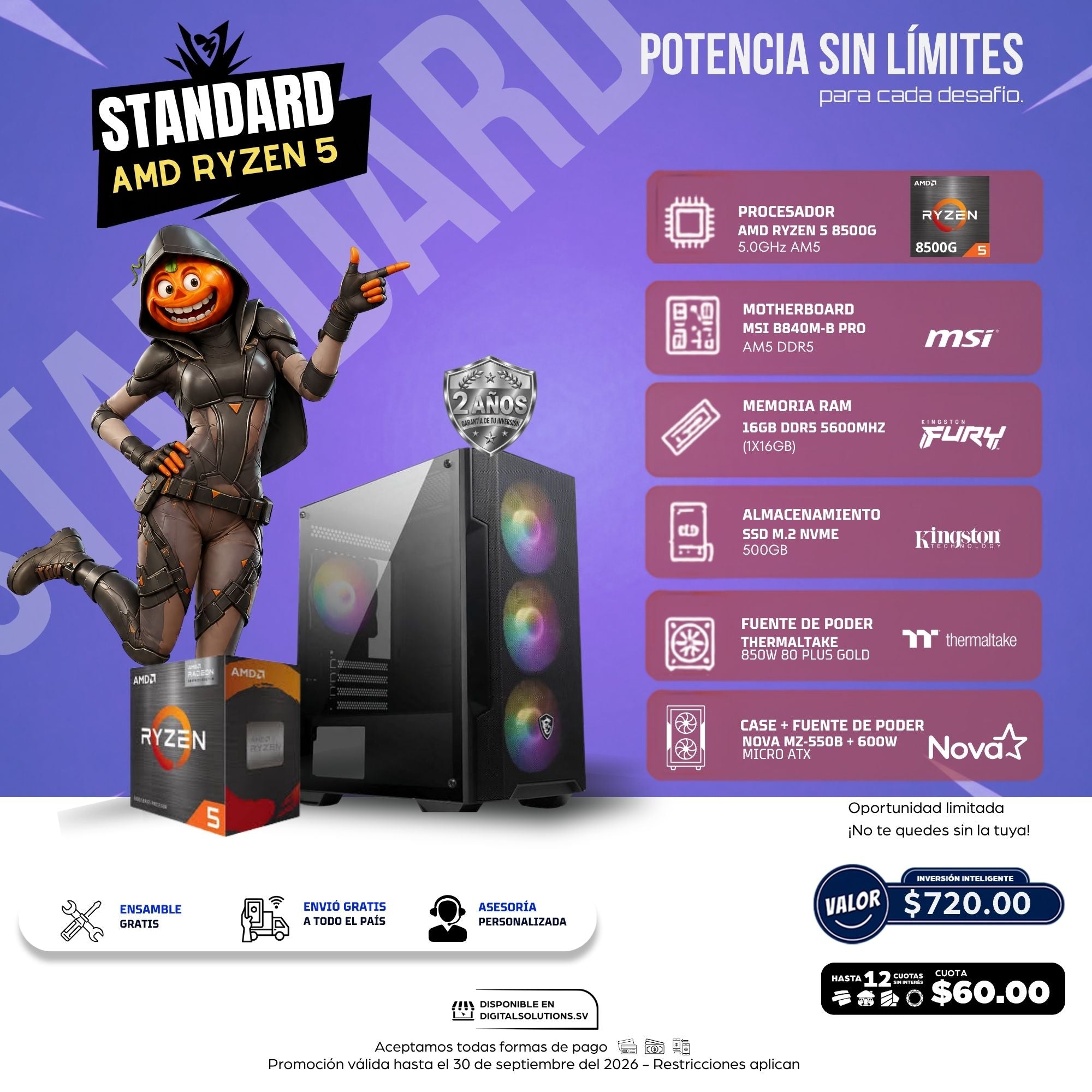 CPU Estándar AMD Ryzen 5 8va