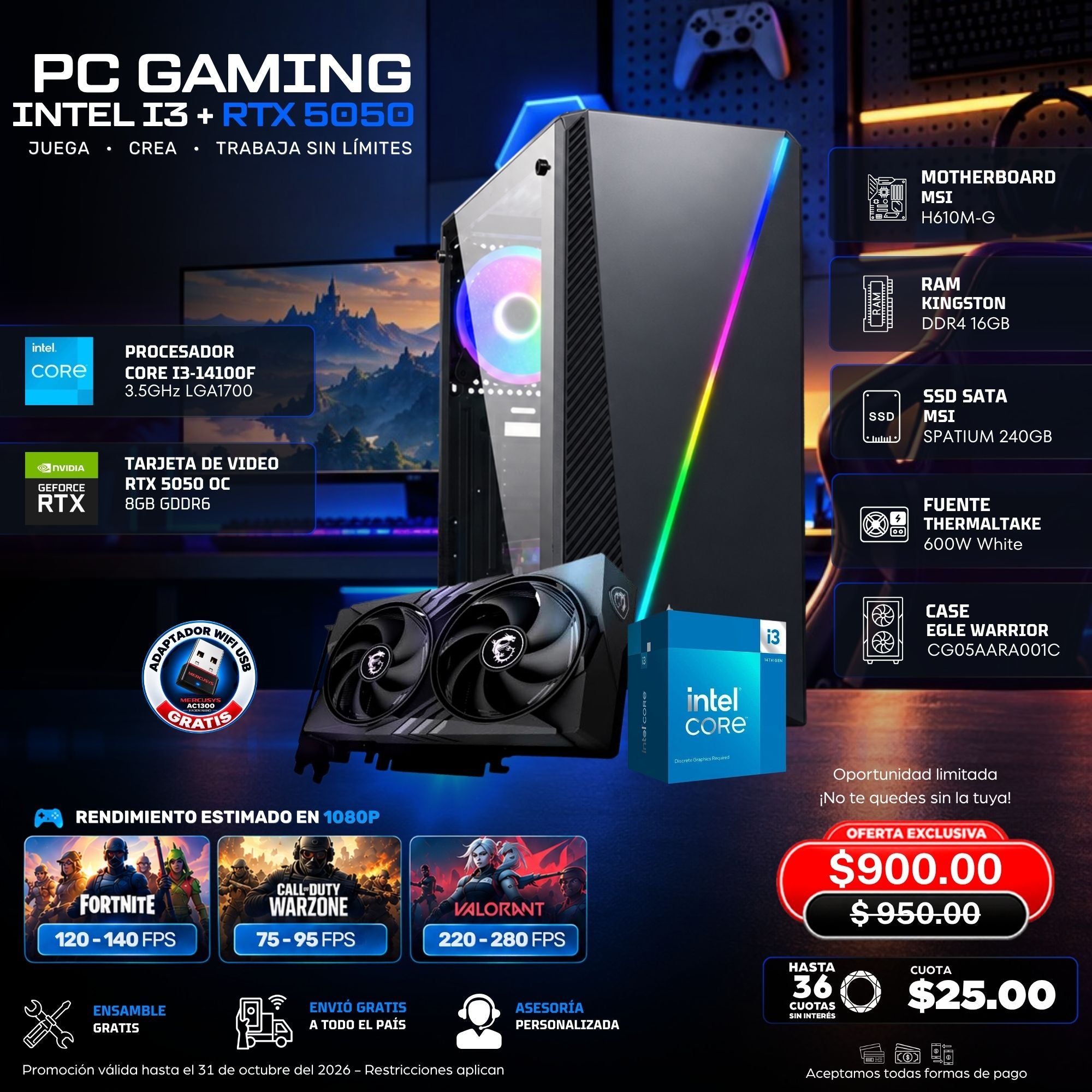 CPU Gaming Intel Core i3 14va