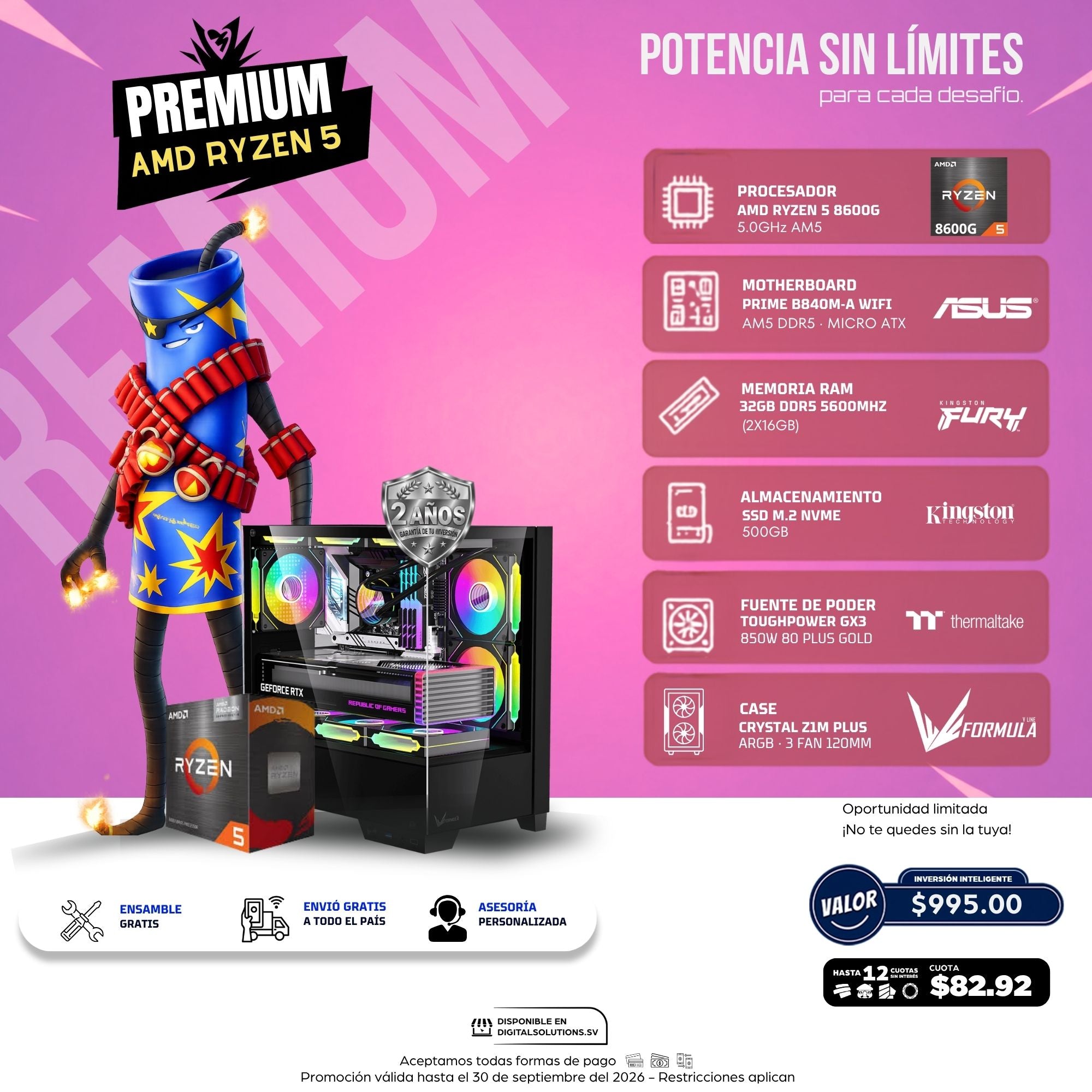 CPU Premium AMD Ryzen 7 8va