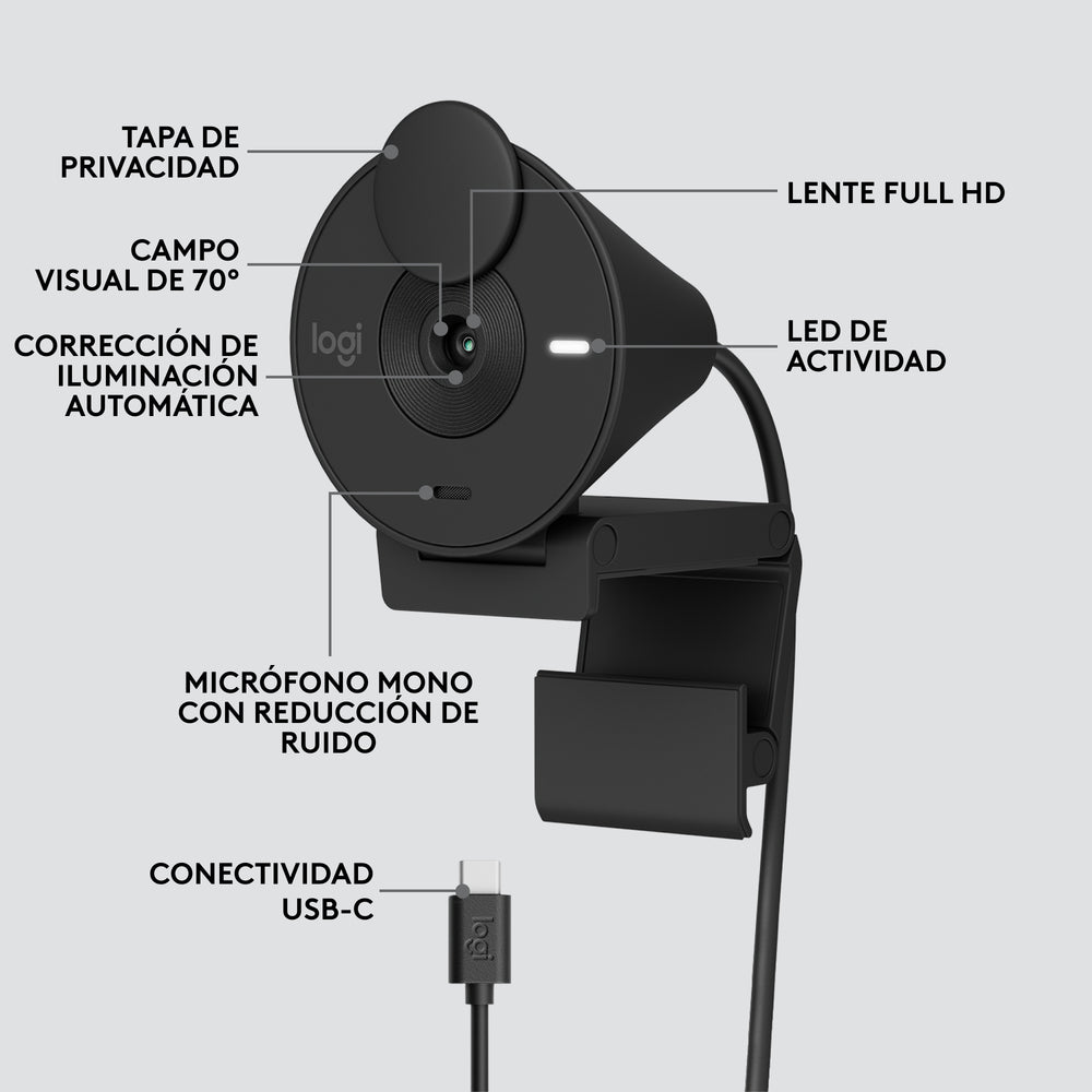 Cámara web Logitech BRIO 300 FHD 1080P