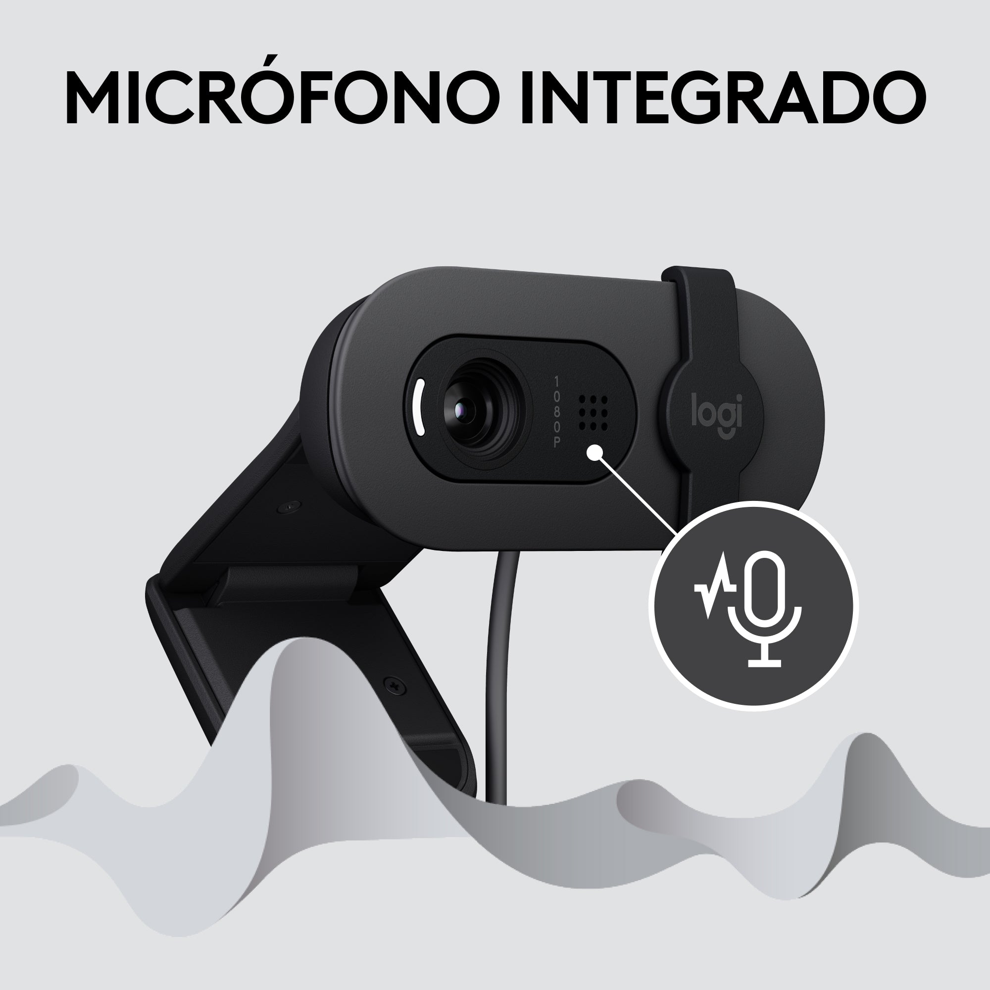Cámara web Logitech Brio 100 Full HD color Negro