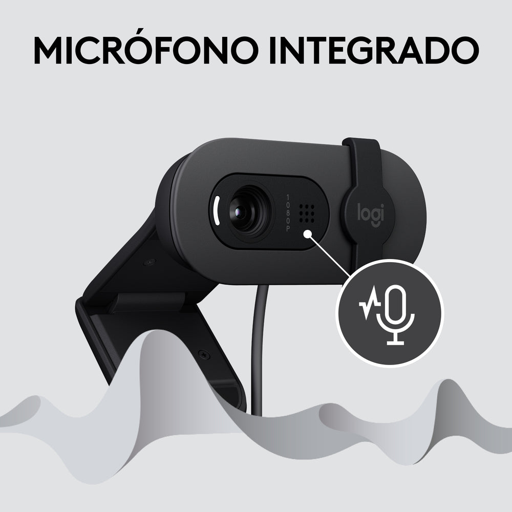 Cámara web Logitech Brio 100 Full HD color Negro
