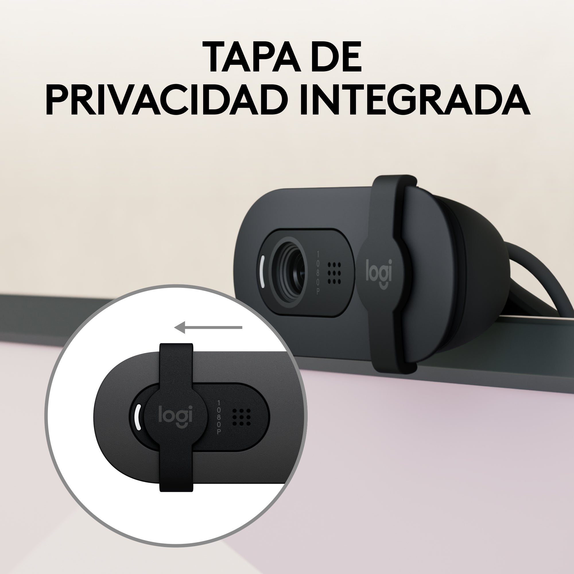 Cámara web Logitech Brio 100 Full HD color Negro