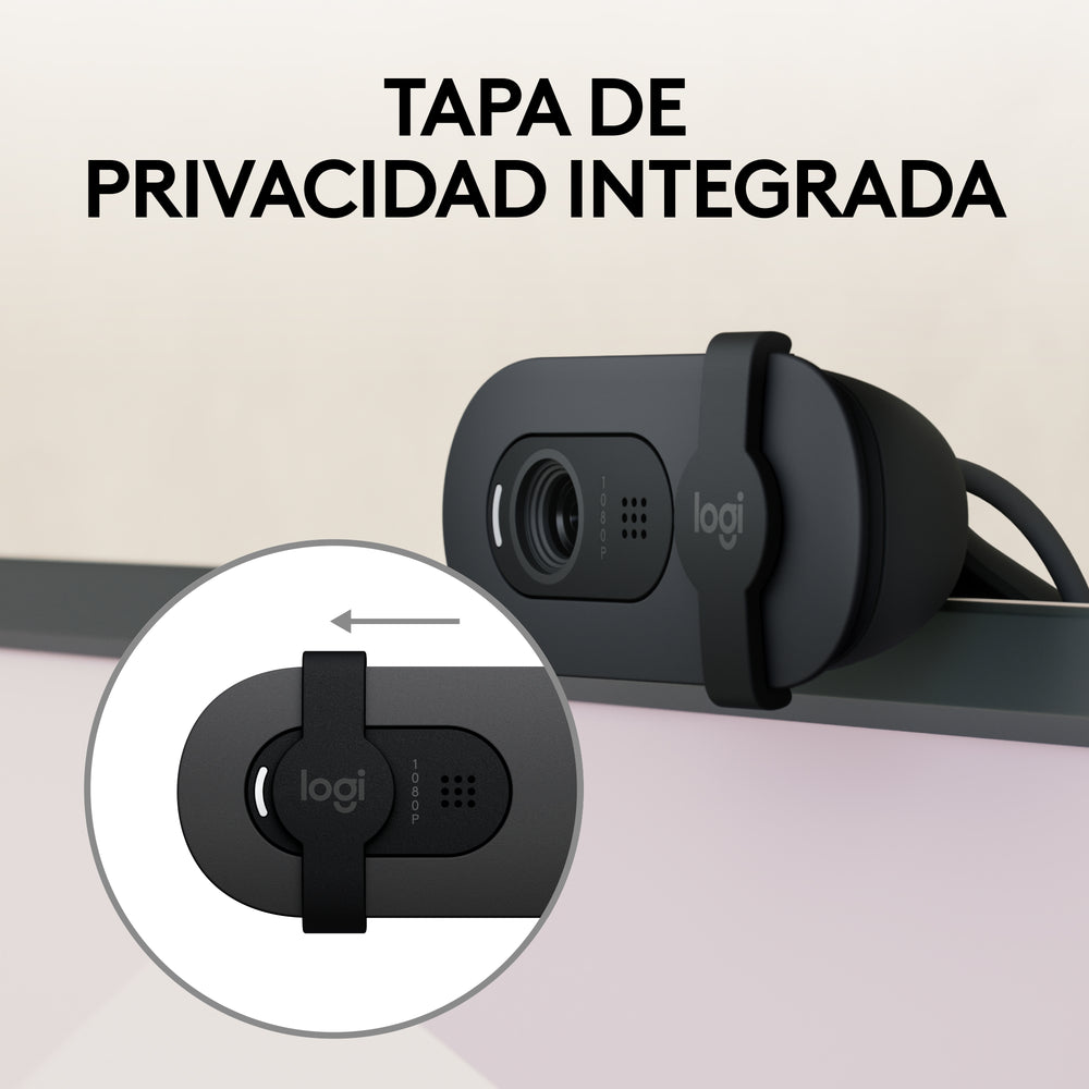 Cámara web Logitech Brio 100 Full HD color Negro