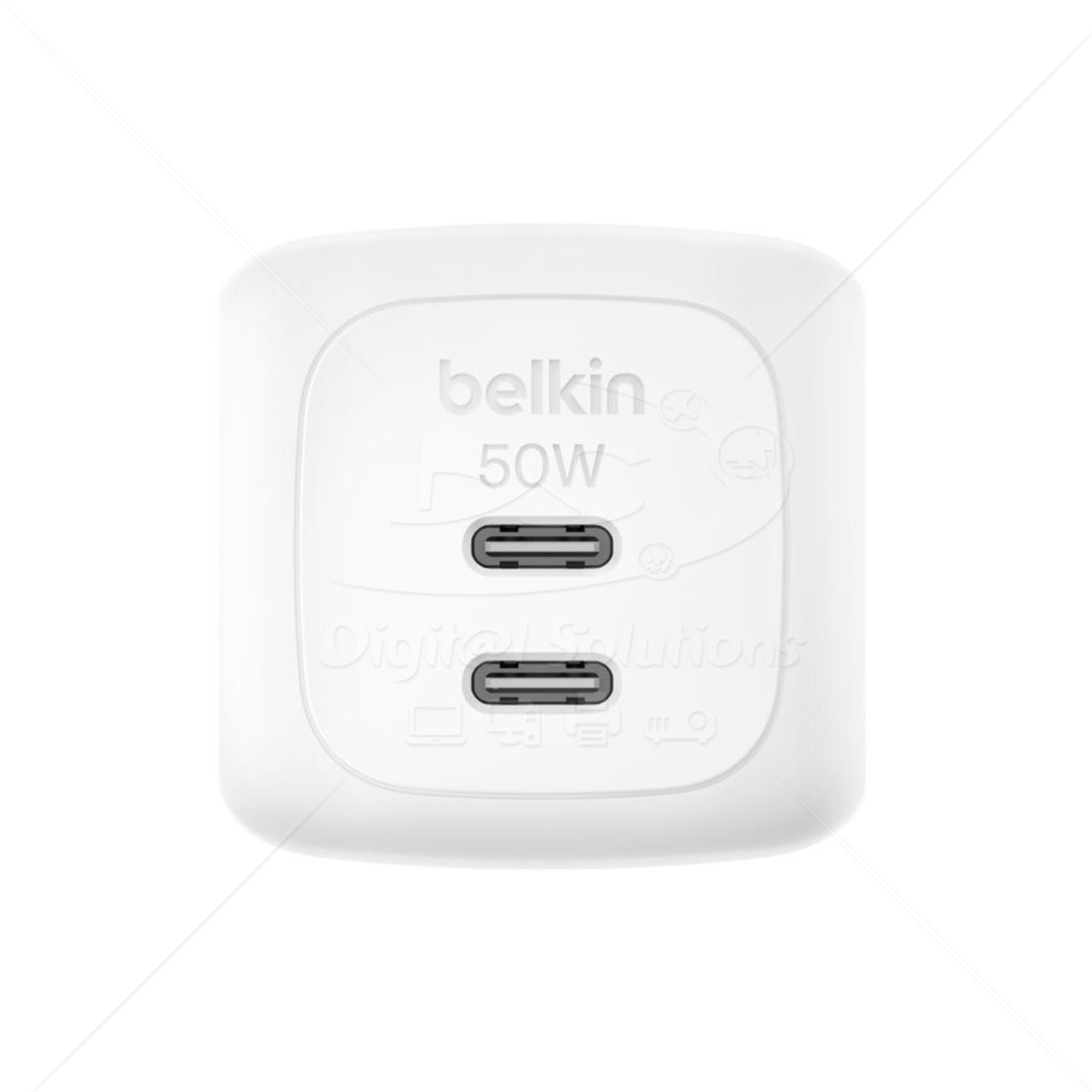 Cargador BELKIN 50W DUAL USB-C WCH019DQWH