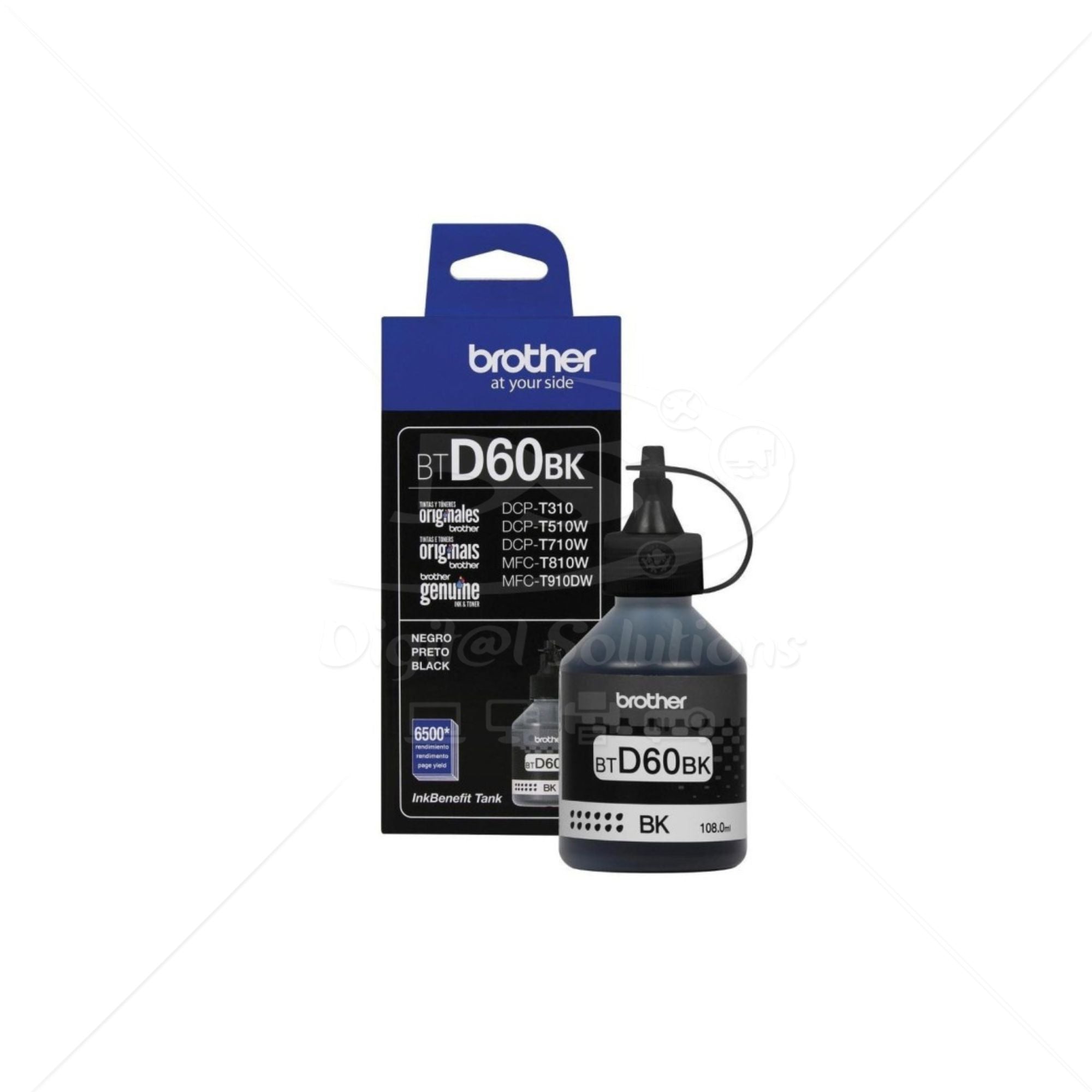 Cartucho de Tinta Brother BTD60 color Negro de 108 ML