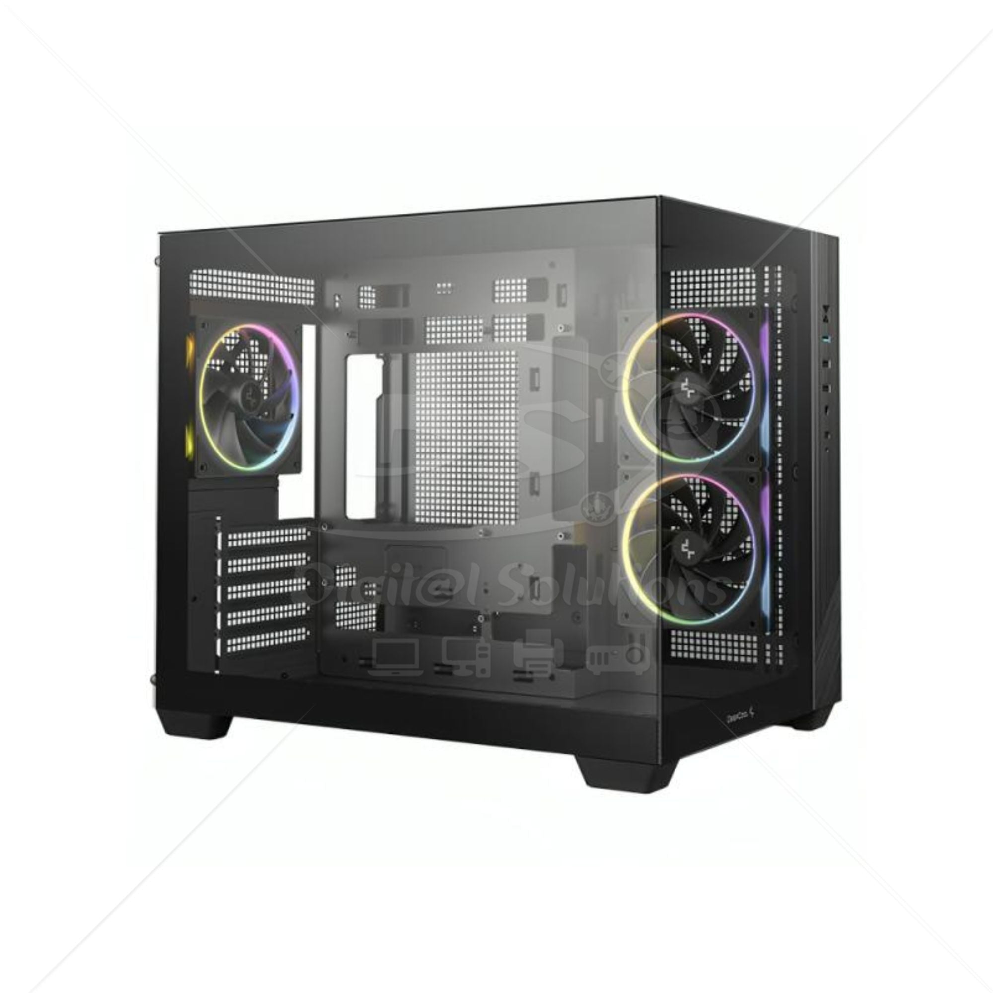 Case Deepcool CG330 3F Mid Tower 3 Fan 120MM R-CG330-BKNGM3-G color Negro