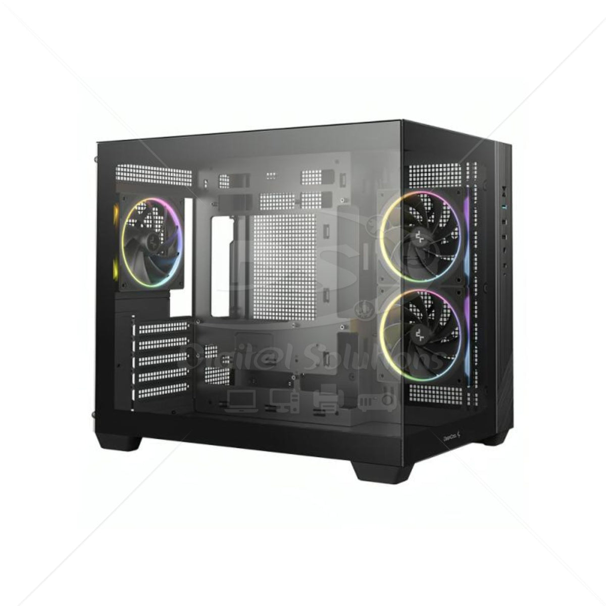 Case Deepcool CG330 3F Mid Tower 3 Fan 120MM R-CG330-BKNGM3-G color Negro