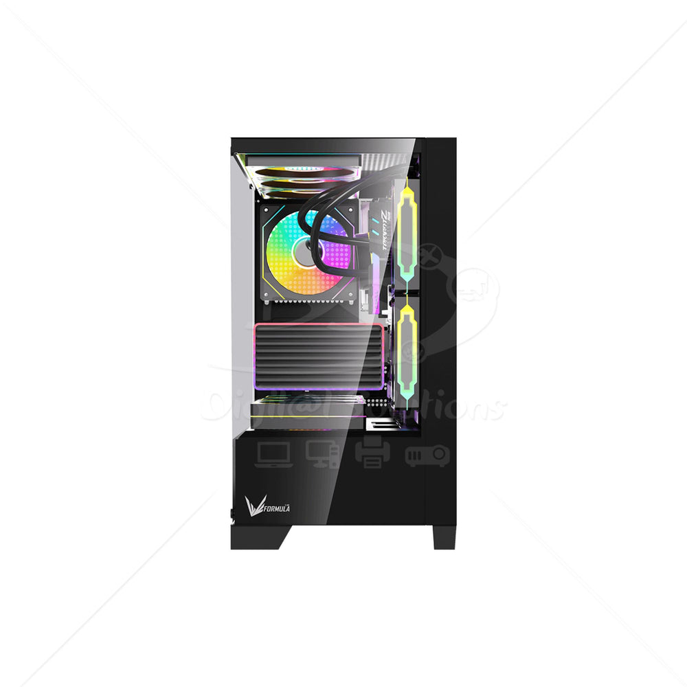 Case Formula V LINE Crystal ARGB Z1M Plus Mid Tower color Negro 3 Fan 120mm