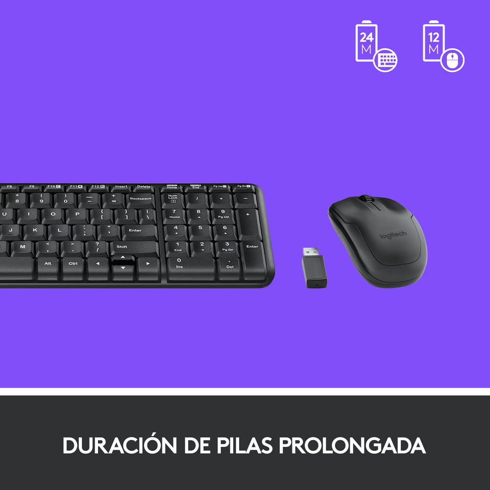 Combo Teclado Compacto y mouse Inalámbricos Logitech MK220