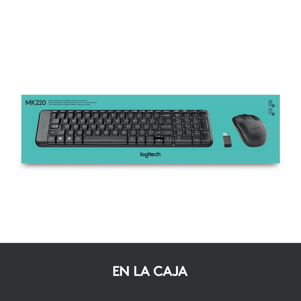 Combo Teclado Compacto y mouse Inalámbricos Logitech MK220