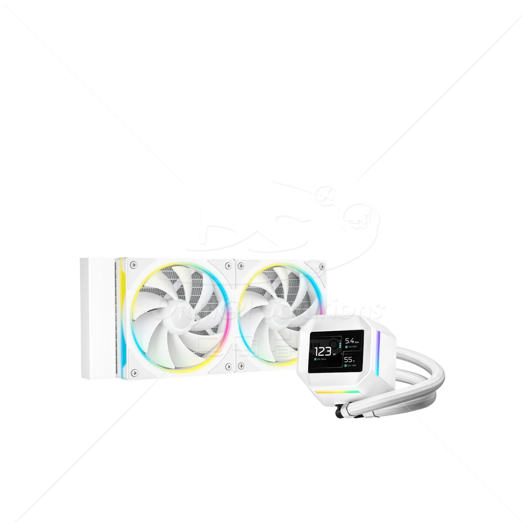 Enfriamiento Liquido DEEPCOOL LM240 color Negro 6TH GEN ARGB LCD 2.4PLG
