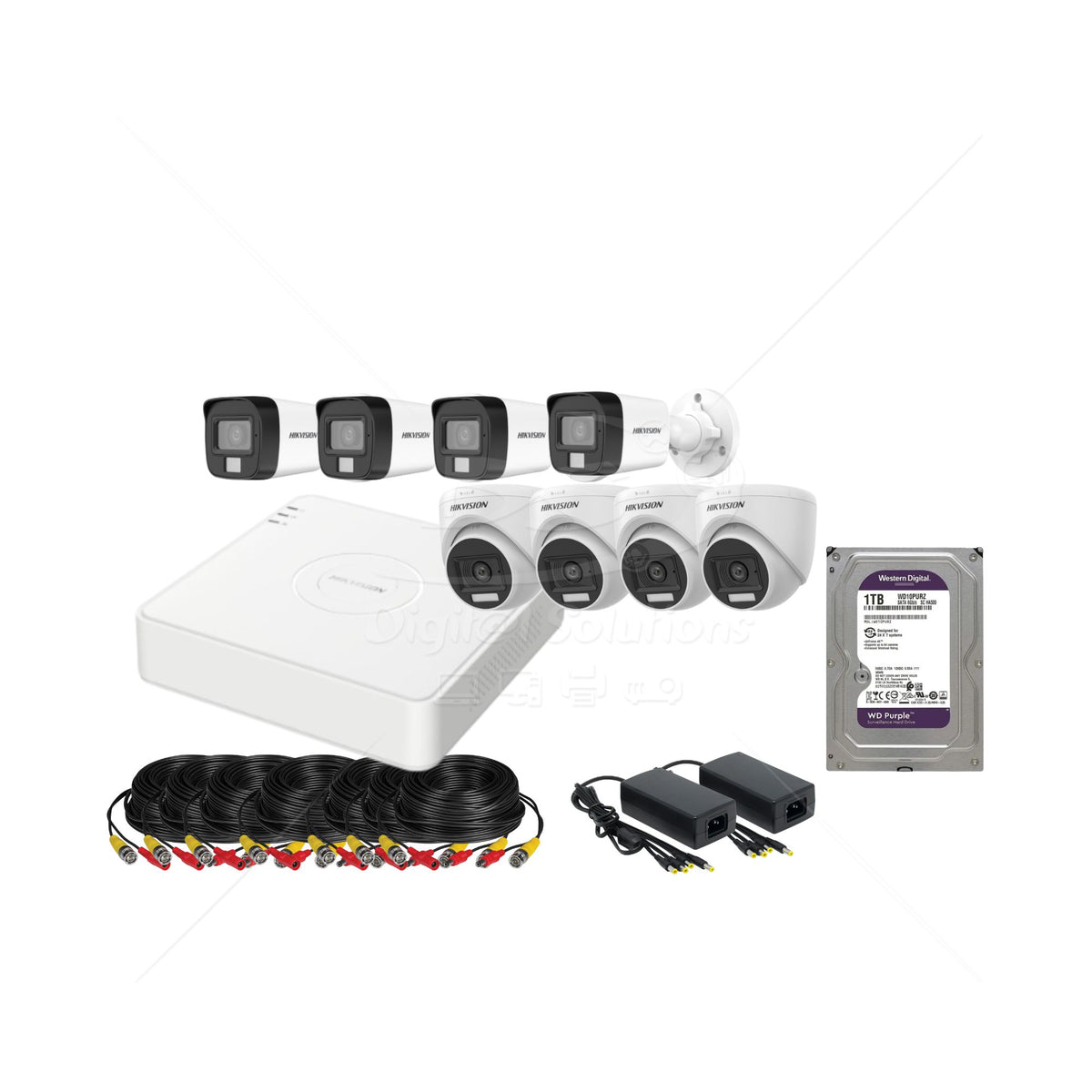 Kit de 8 cámaras 3K smart hybrid light
