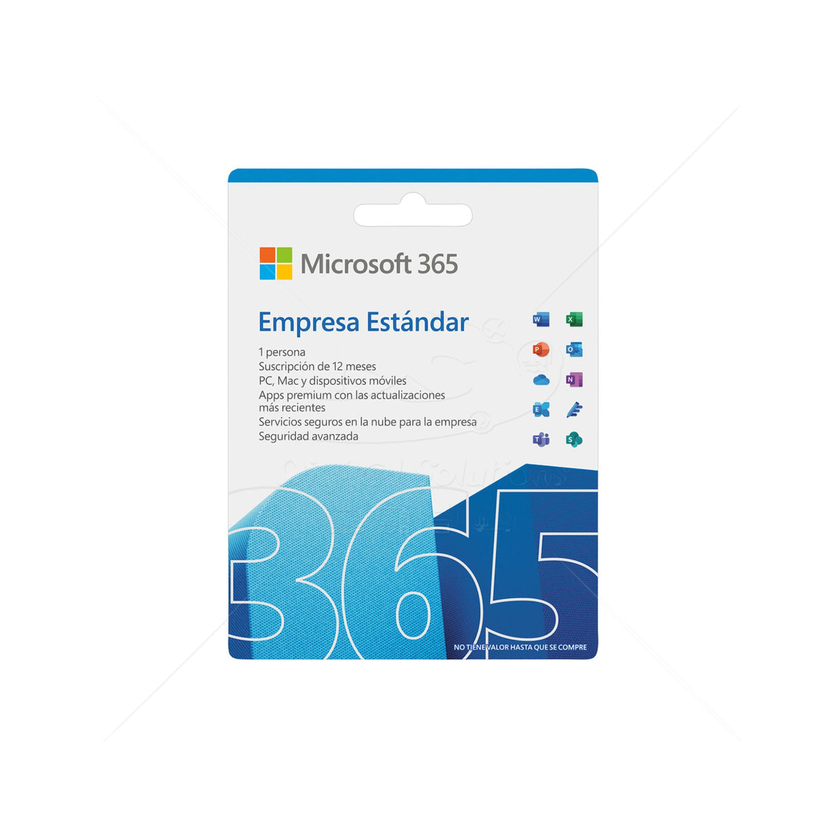Licencia Microsoft Office 365 Empresa Estándar, 5 dispositivos, 1 usuario y 1 año