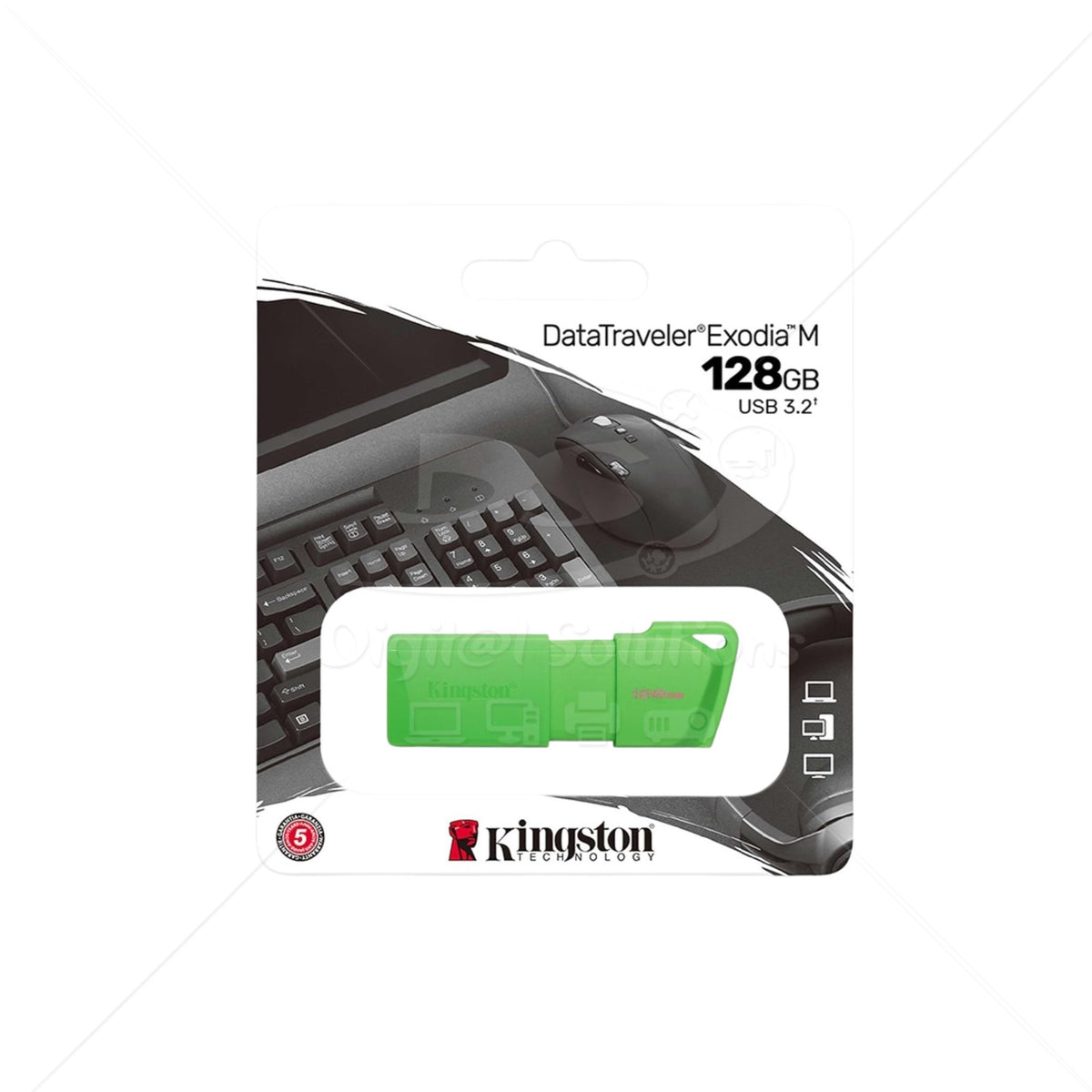 Memoria USB Kingston KC-U2L128-7LG Color Verde Neon