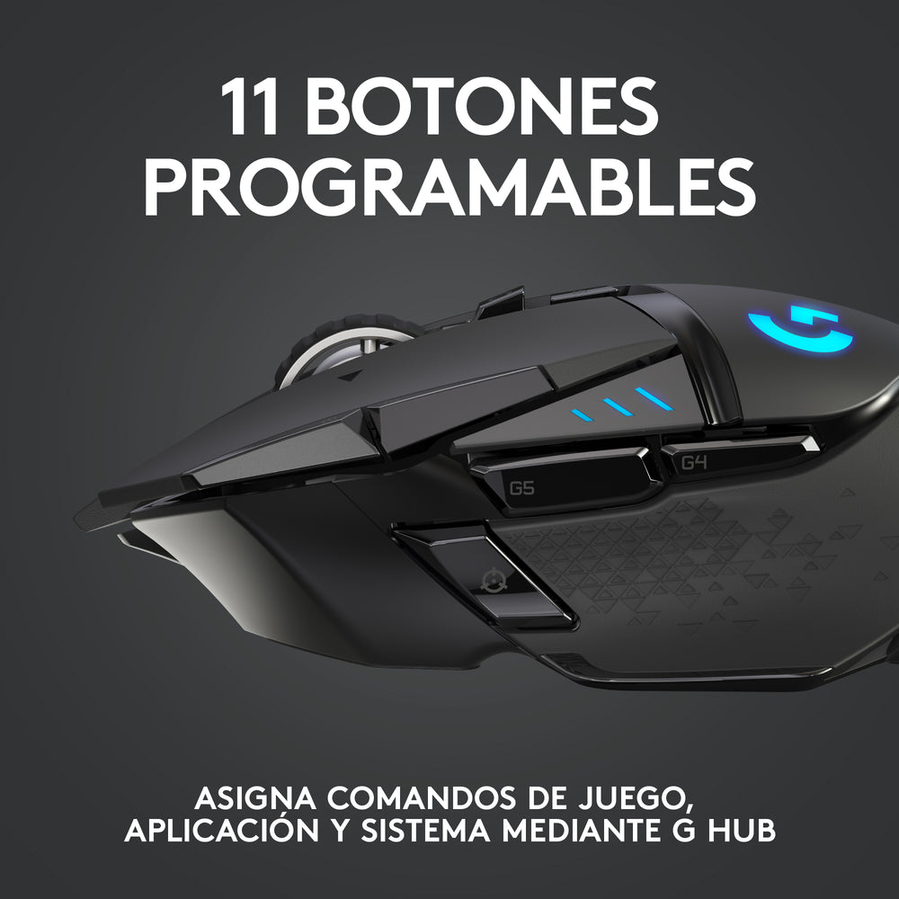 Mouse inalámbrico Logitech G502 LIGHTSPEED para gaming