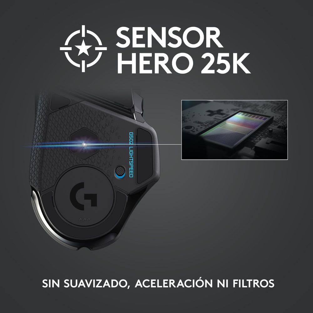 Mouse inalámbrico Logitech G502 LIGHTSPEED para gaming