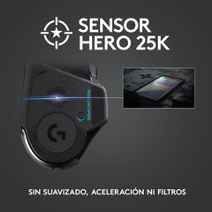 Mouse inalámbrico Logitech G502 LIGHTSPEED para gaming