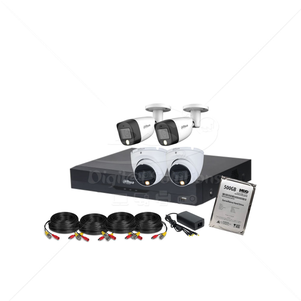 Kit Dahua Premium 4 Cámaras con Micrófono 8MP (4K)