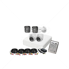Kit Hikvision Essential 4 Cámaras con Micrófono 2MP (1080P)