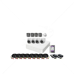Kit Hikvision Standard 8 Cámaras con Micrófono 5MP (3K)