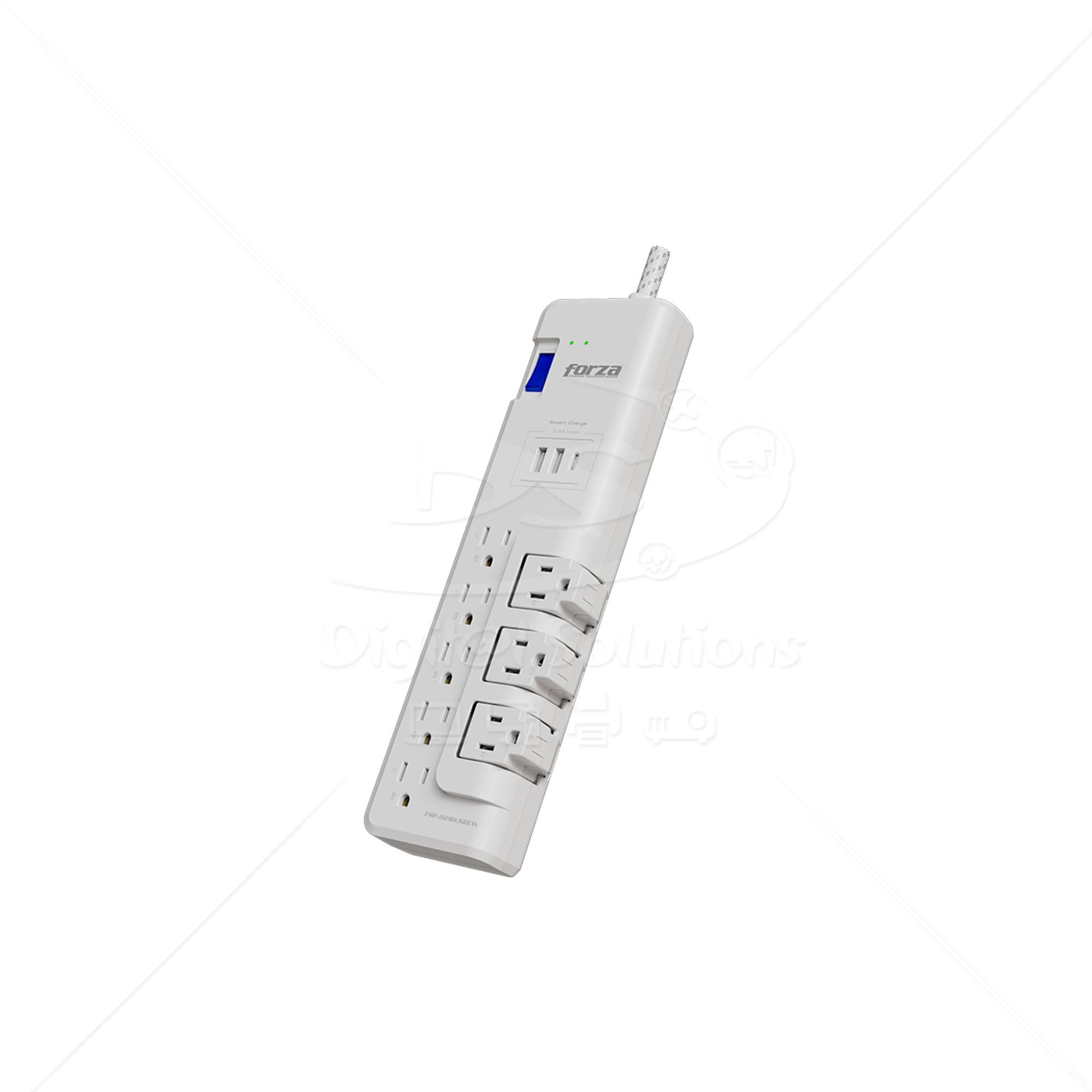 Regleta Forza FSP-821RUSBCW 8 Sal+3 USB