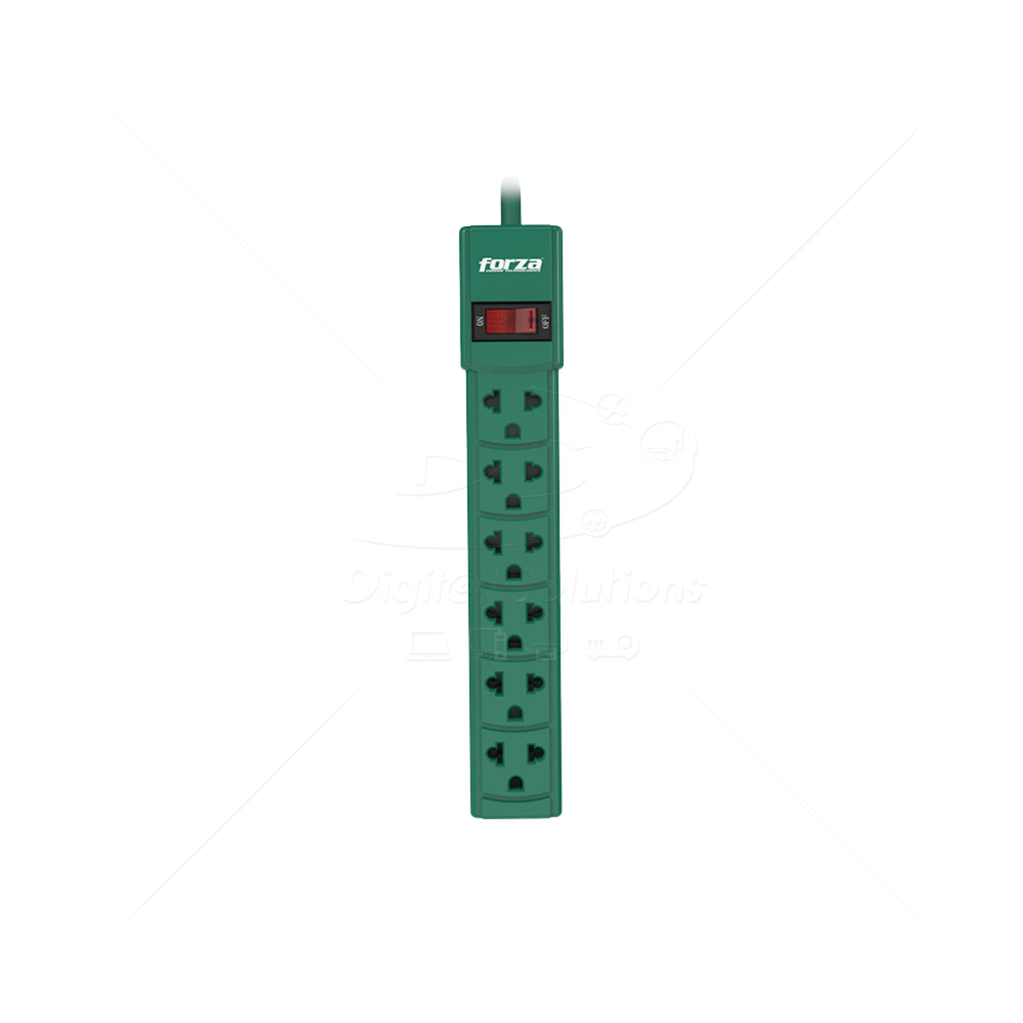 Regleta Forza PS-001G GREEN 6 SAL
