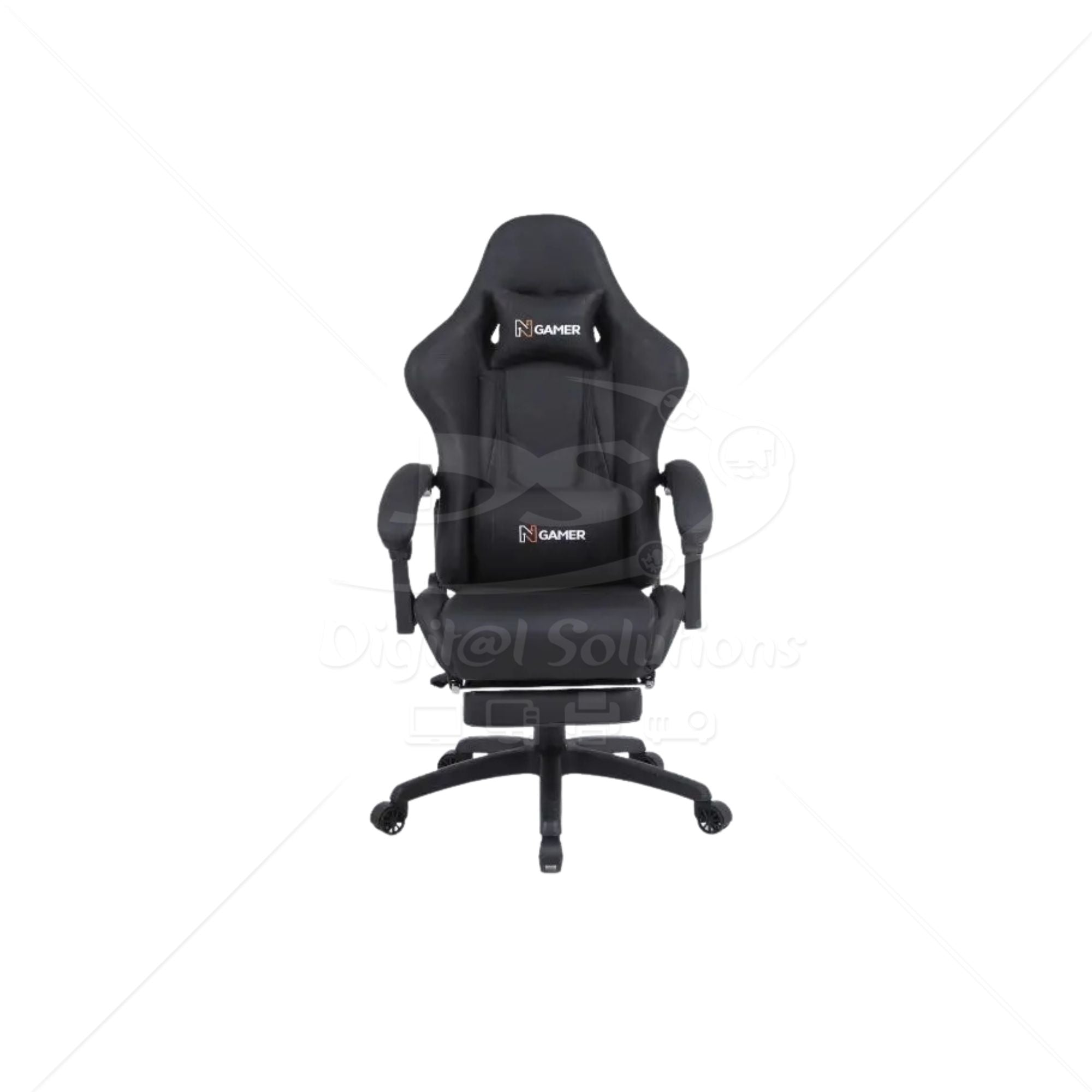 Silla Gamer Nenotech A65656 GAMING Plus color Negro con Reposa Pies