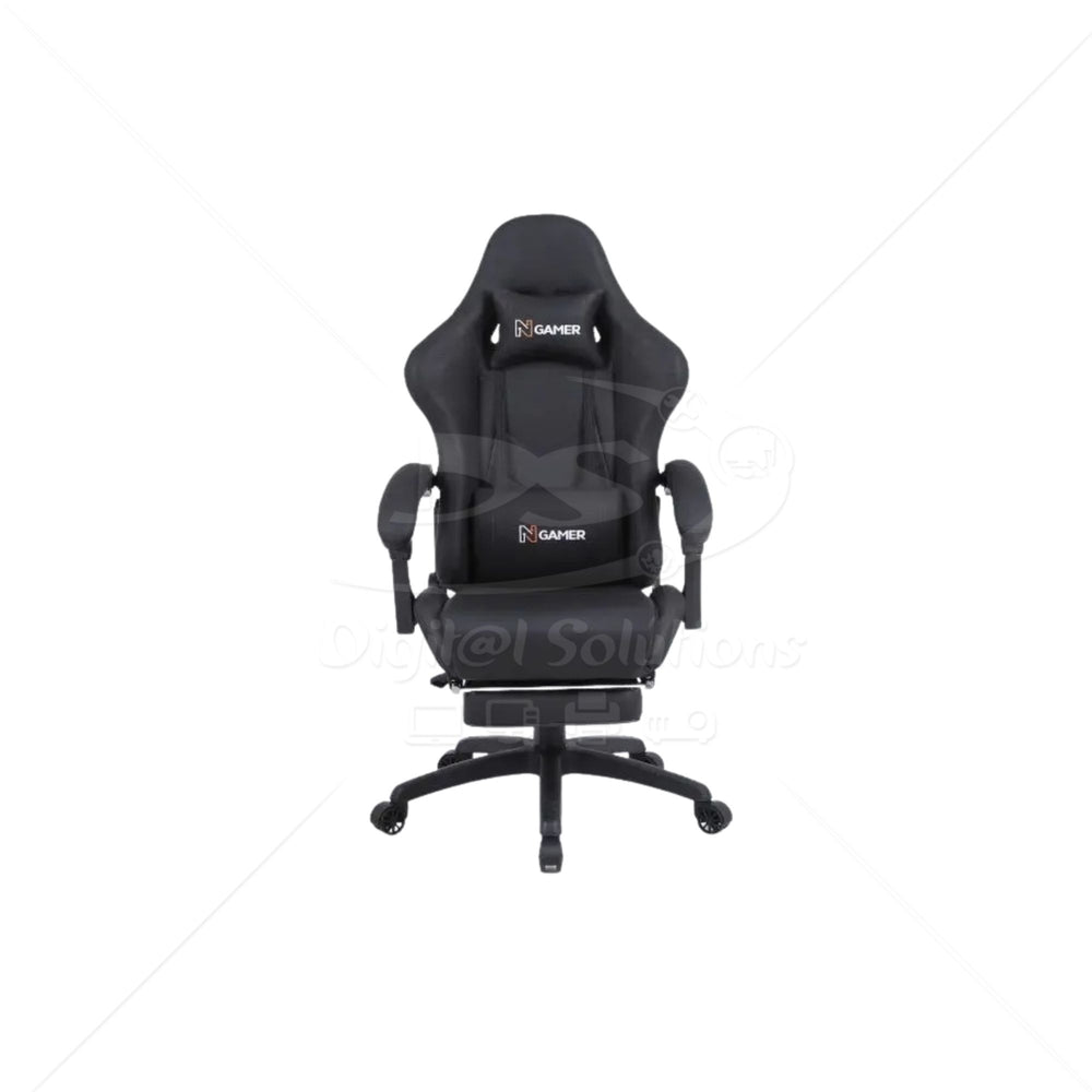 Silla Gamer Nenotech A65656 GAMING Plus color Negro con Reposa Pies