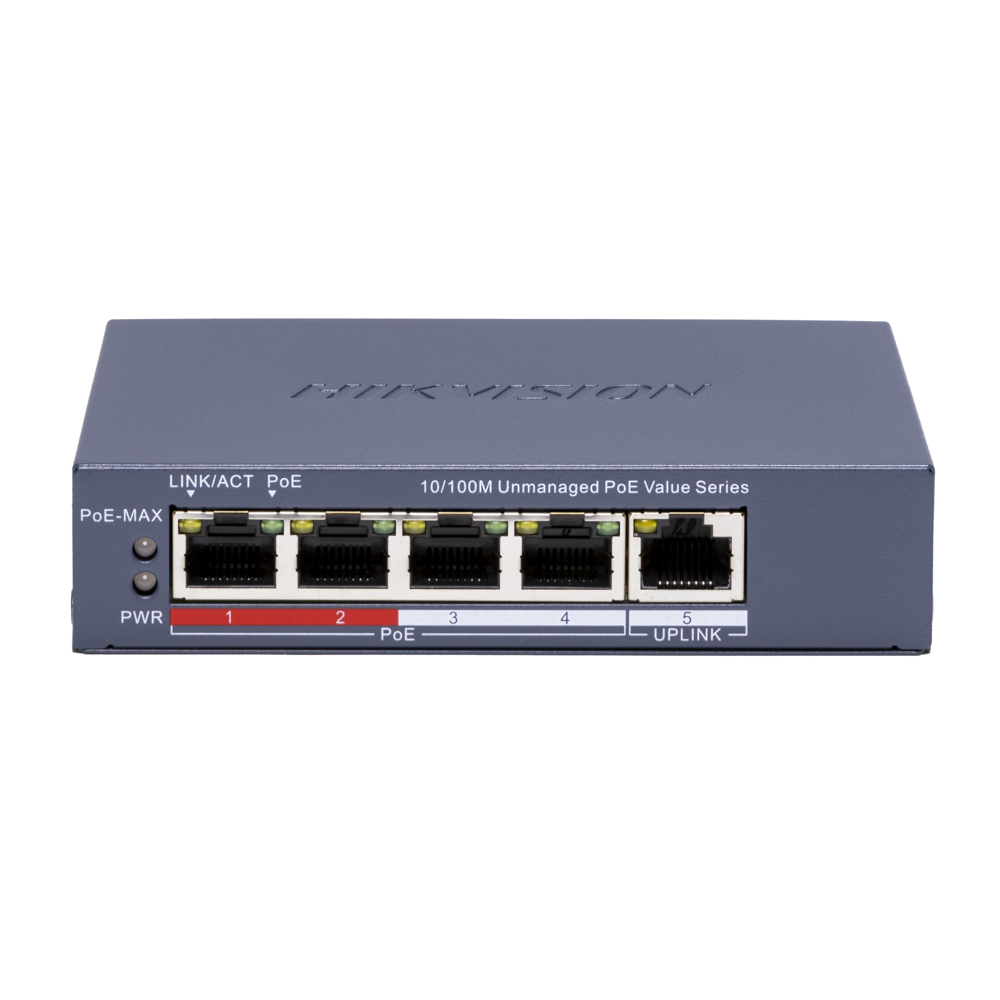 Switch 4P FE NO ADM POE 45W HIKVISION DS-3E0105P-E/M(C)