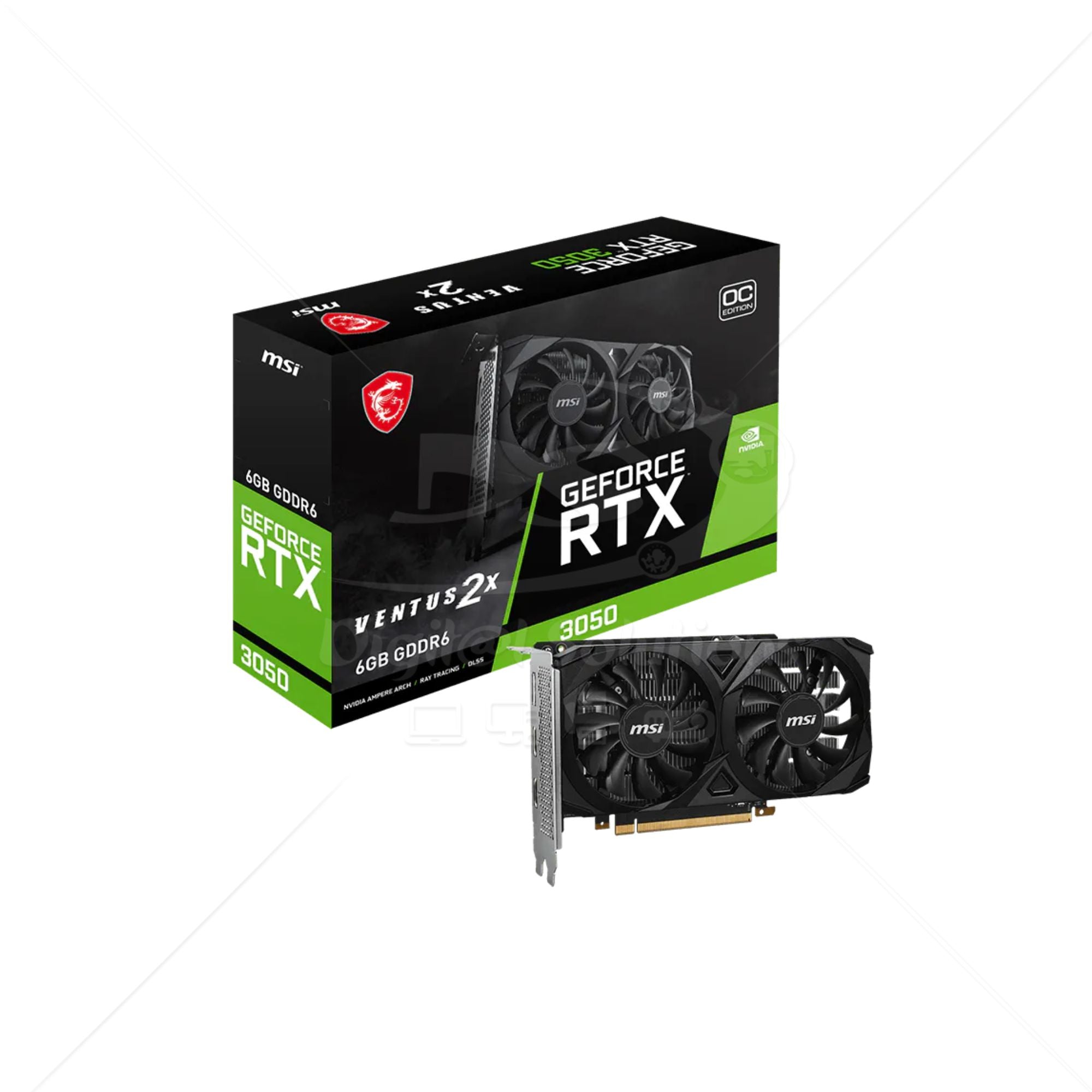 Tarjeta Gráfica PCI-E MSI GEFORCE RTX 3050 VENTUS 2X 6GB