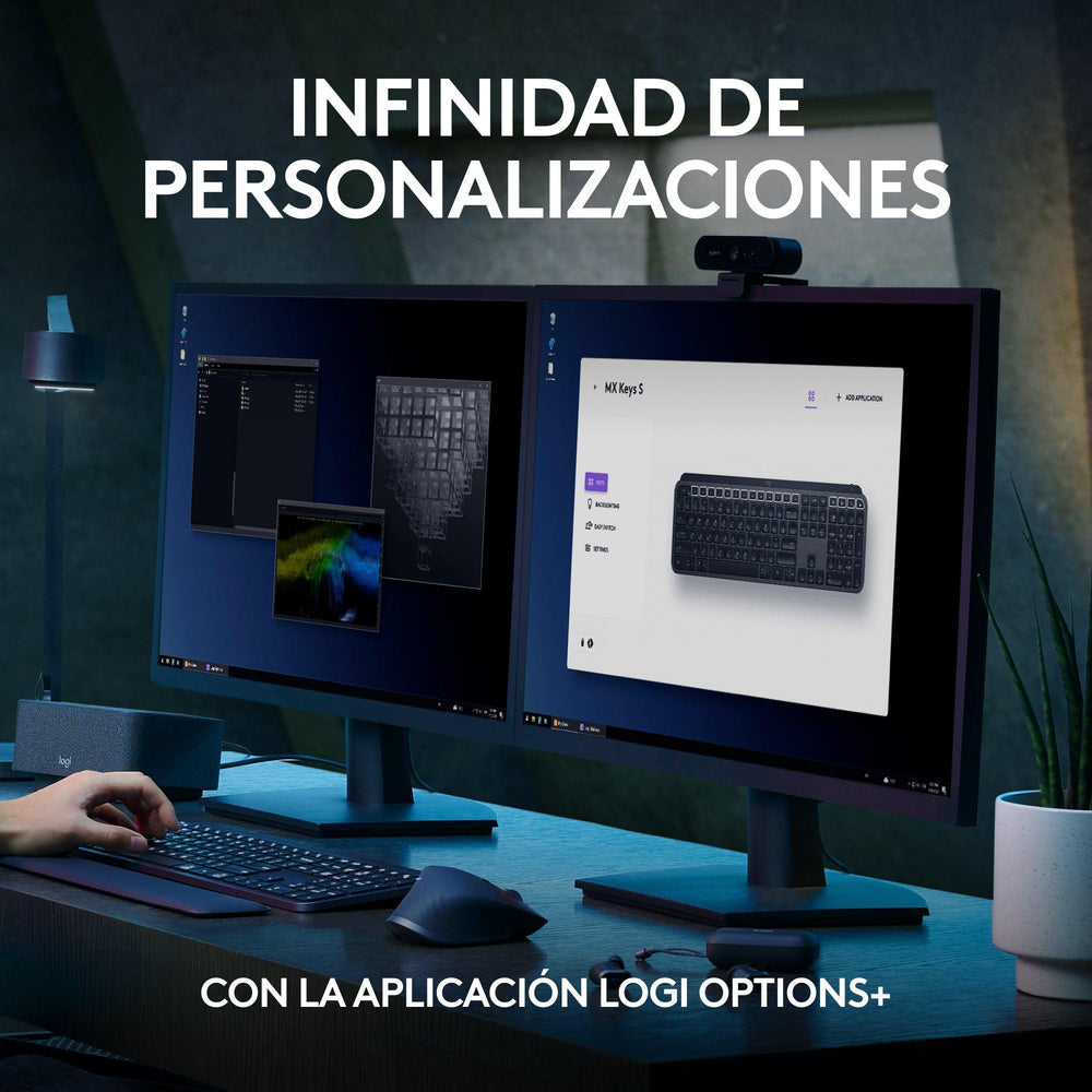 Teclado inalámbrico Bluethooth Logitech MX Keys S, USB-C