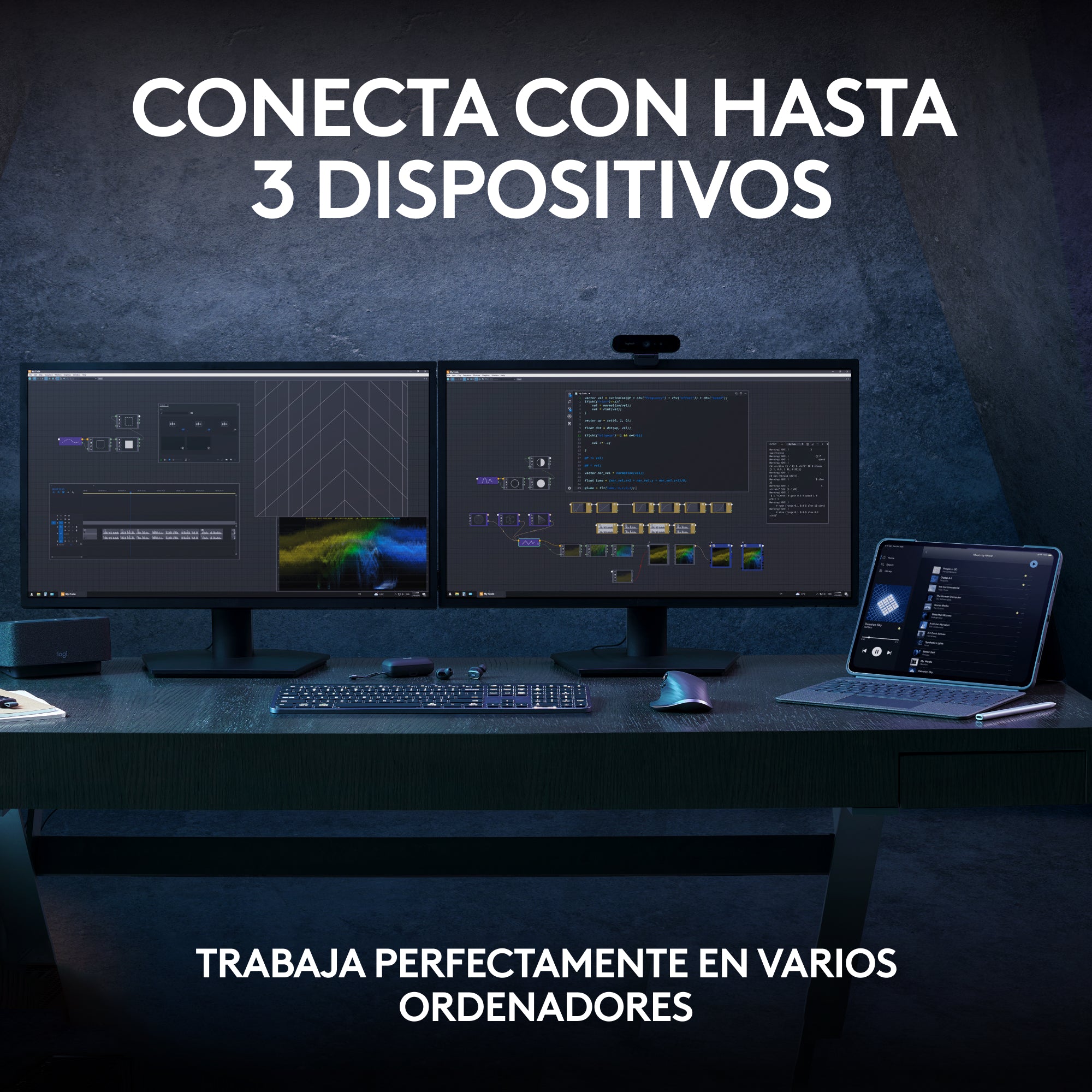 Teclado inalámbrico Bluethooth Logitech MX Keys S, USB-C