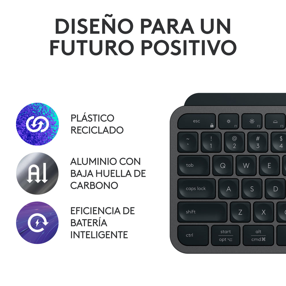 Teclado inalámbrico Bluethooth Logitech MX Keys S, USB-C