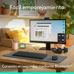 Teclado y Mouse Bluetooth Logitech MK250 920-013513, incluye Mousepad