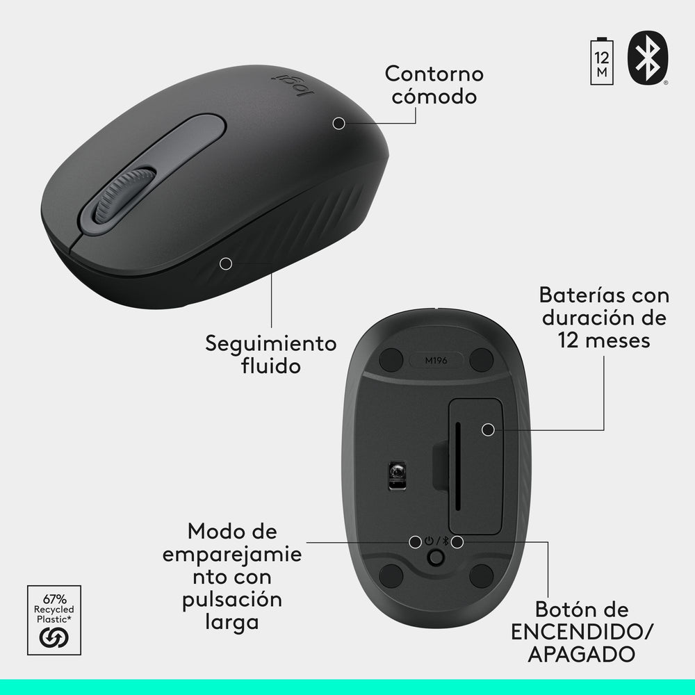 Teclado y Mouse Bluetooth Logitech MK250 920-013513, incluye Mousepad