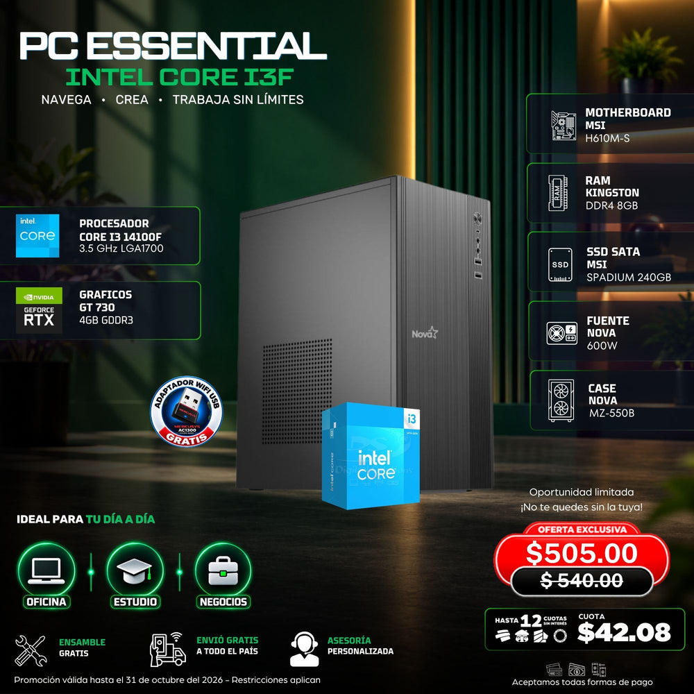 CPU Essential Intel Core i3 14va F