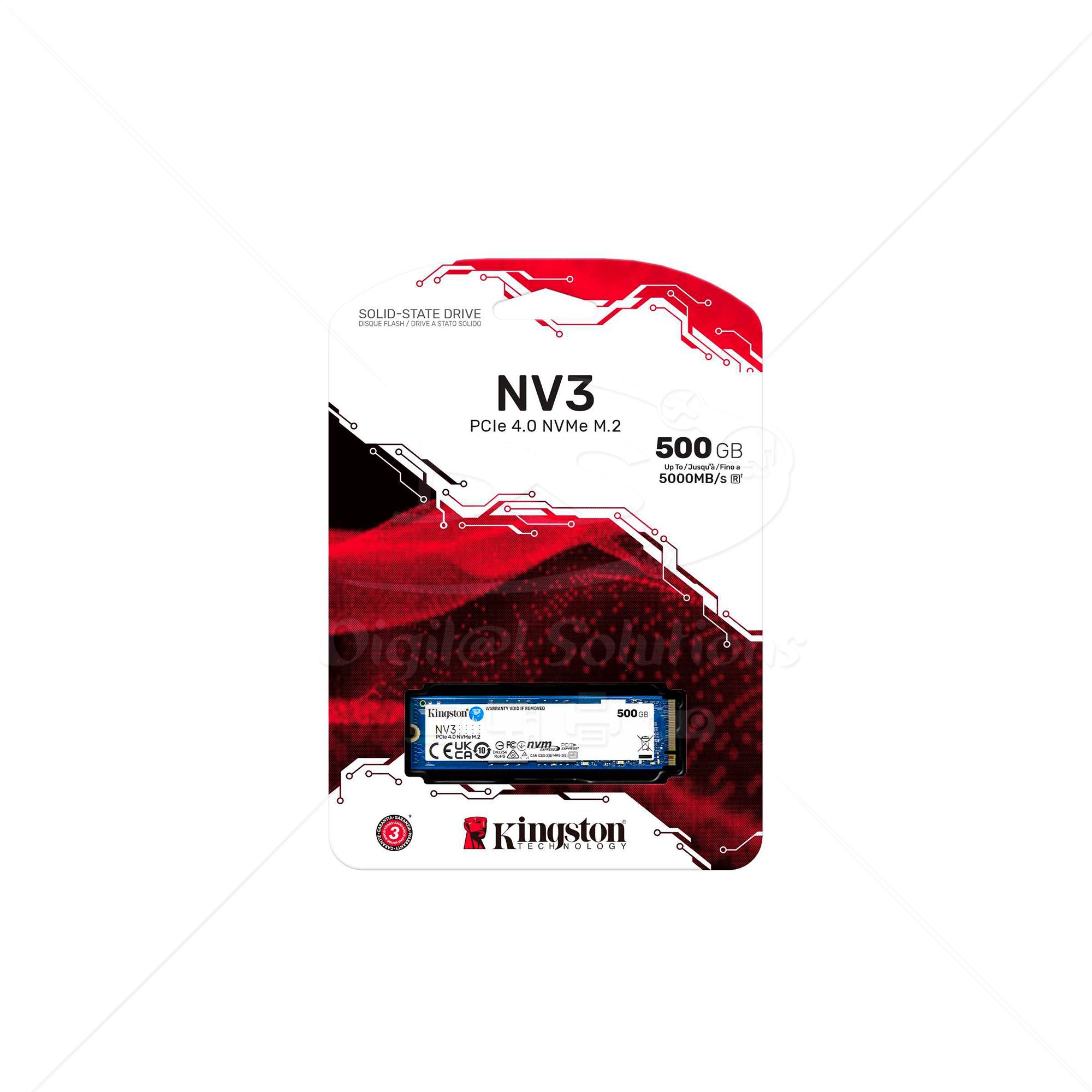 Unidad de Estado Sólido Kingston SNV3S/500G 500GB